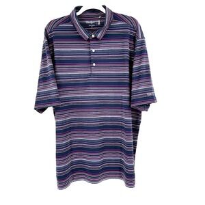 Walter Hogan 11 Majors Golf Polo Shirt Men's XL Multicolor Striped Activewear